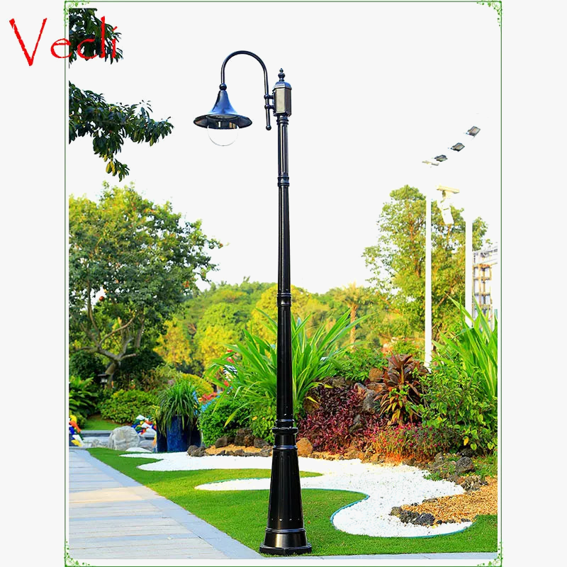 lampe de jardin style européen double tête étanche extérieure