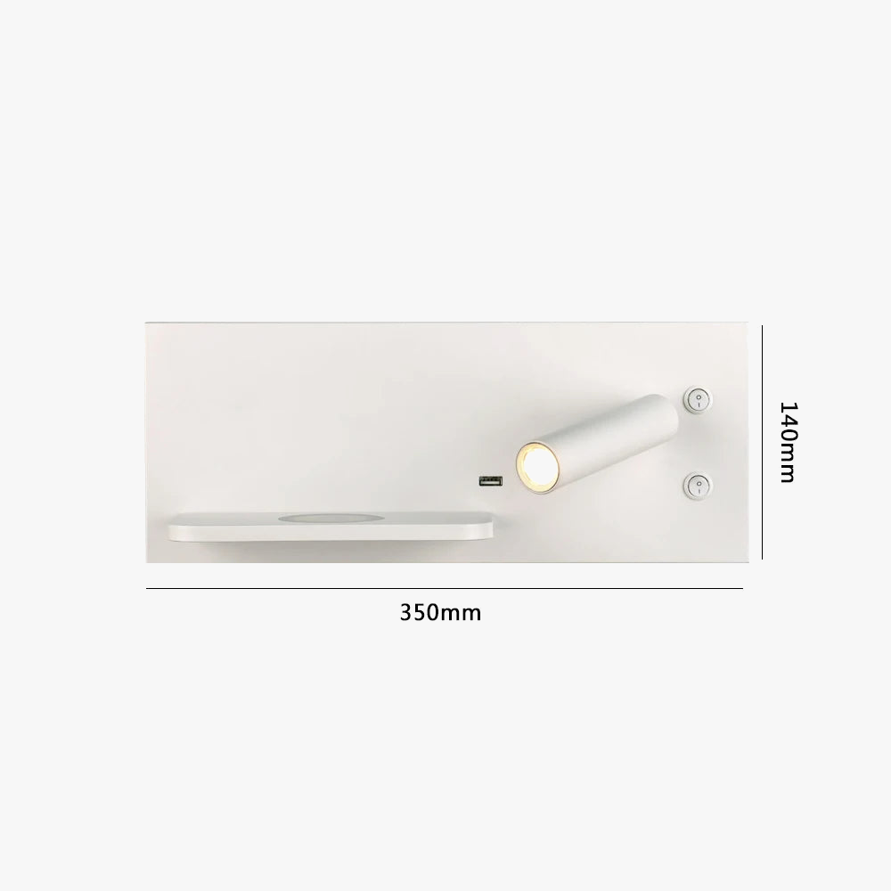 lampe de lecture led sandiy avec chargeur usb et sans fil