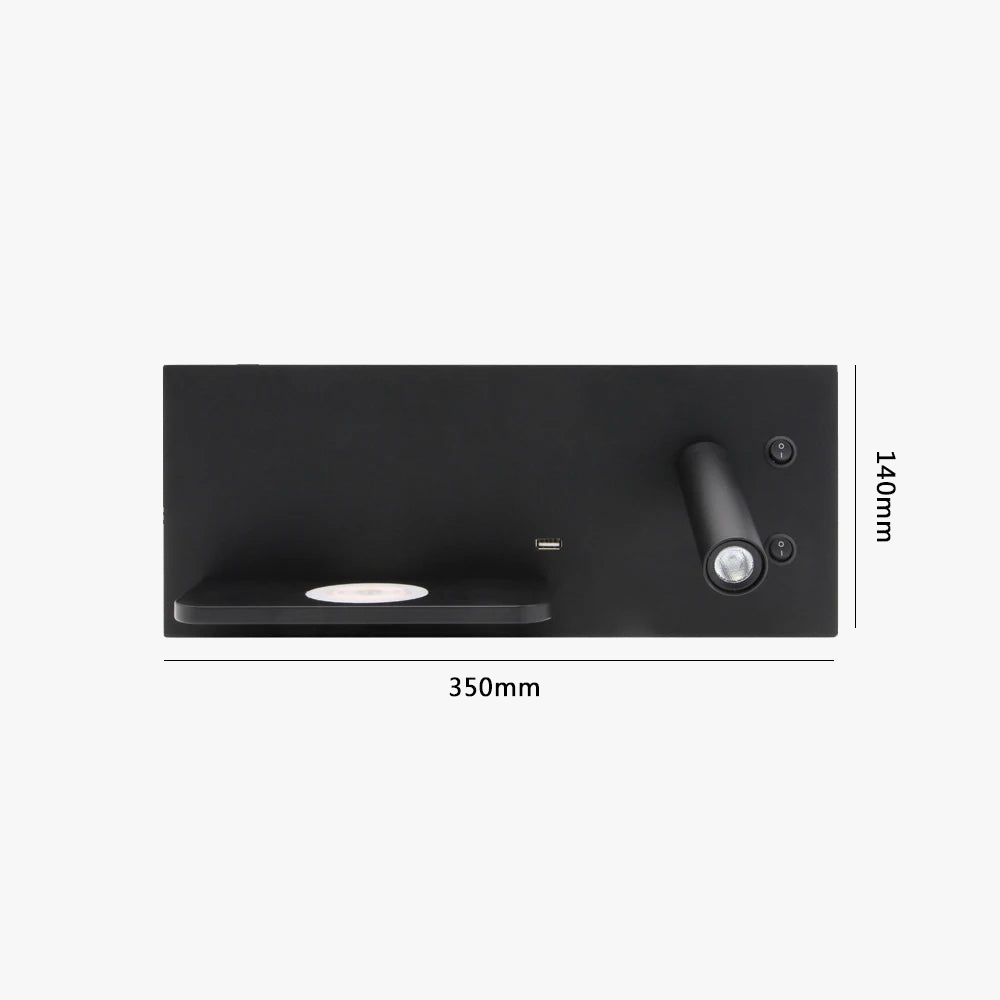 lampe de lecture led sandiy avec chargeur usb et sans fil