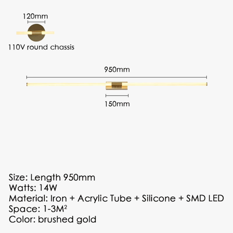 lampe de miroir à led moderne pour un éclairage élégant
