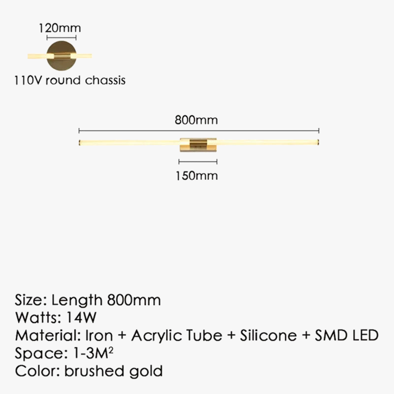 lampe de miroir à led moderne pour un éclairage élégant