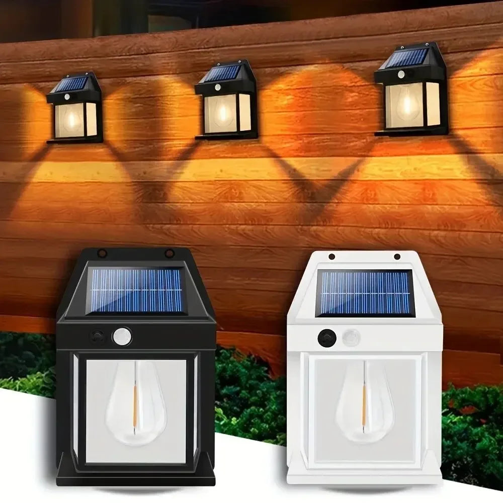 lampe de nuit solaire en tungstène trois modes étanche pour jardin