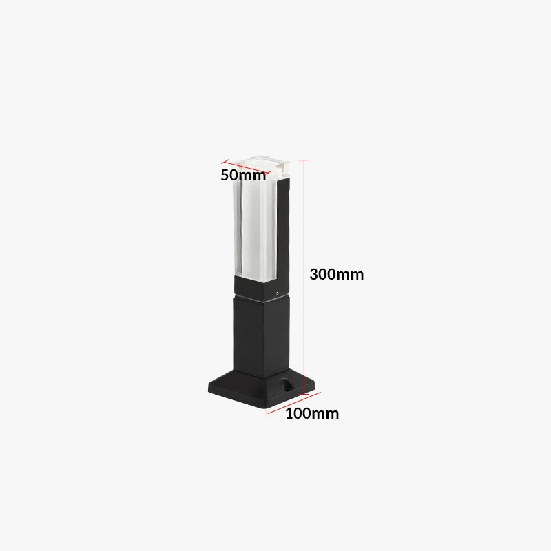 Lampe de pelouse avancée extérieure étanche IP65 LED pilier en aluminium chemin de jardin carré paysage pelouse lumières pilier lampe décor Villa