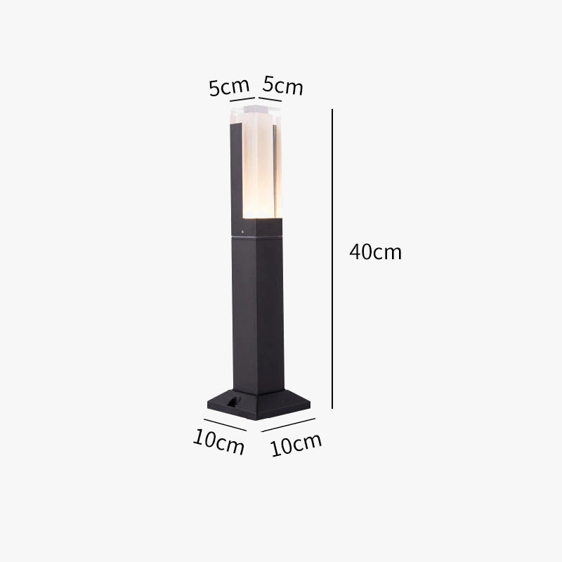 Lampe de pelouse avancée extérieure étanche IP65 LED pilier en aluminium chemin de jardin carré paysage pelouse lumières pilier lampe décor Villa