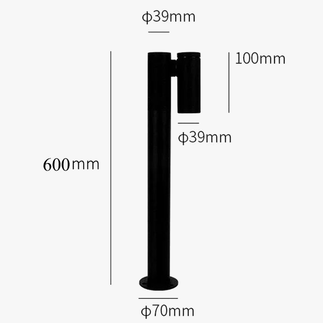 lampe de pelouse imperméable pour éclairage extérieur jardin