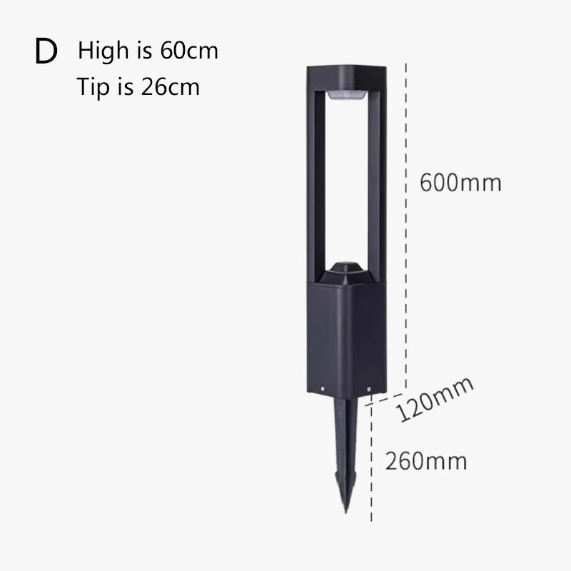 lampe de pelouse à led pour jardin et éclairage extérieur