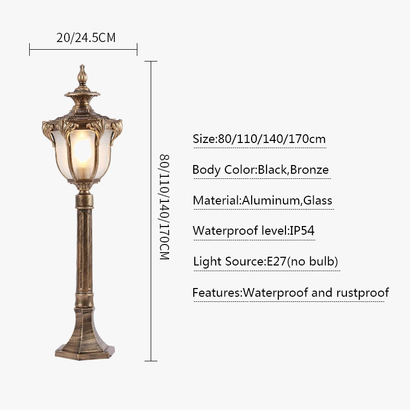 lampe de pelouse led étanche pour jardin et extérieur