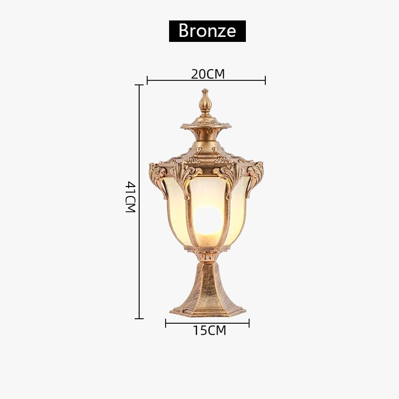 lampe de pilier extérieure étanche pour jardin et cour