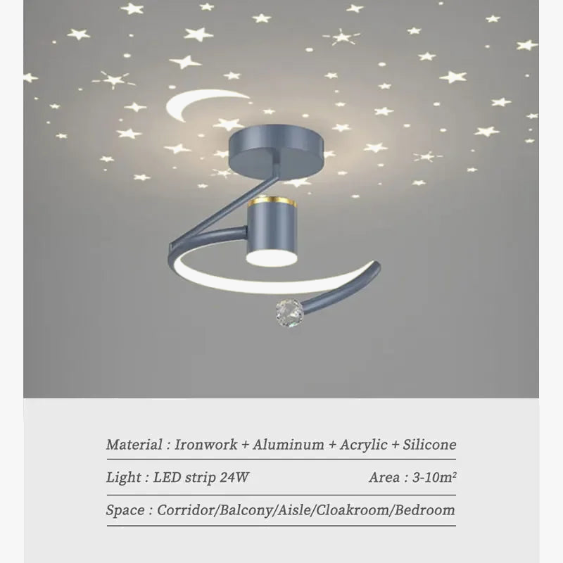 Plafonnier led minimaliste ciel étoilé éclairage intérieur
