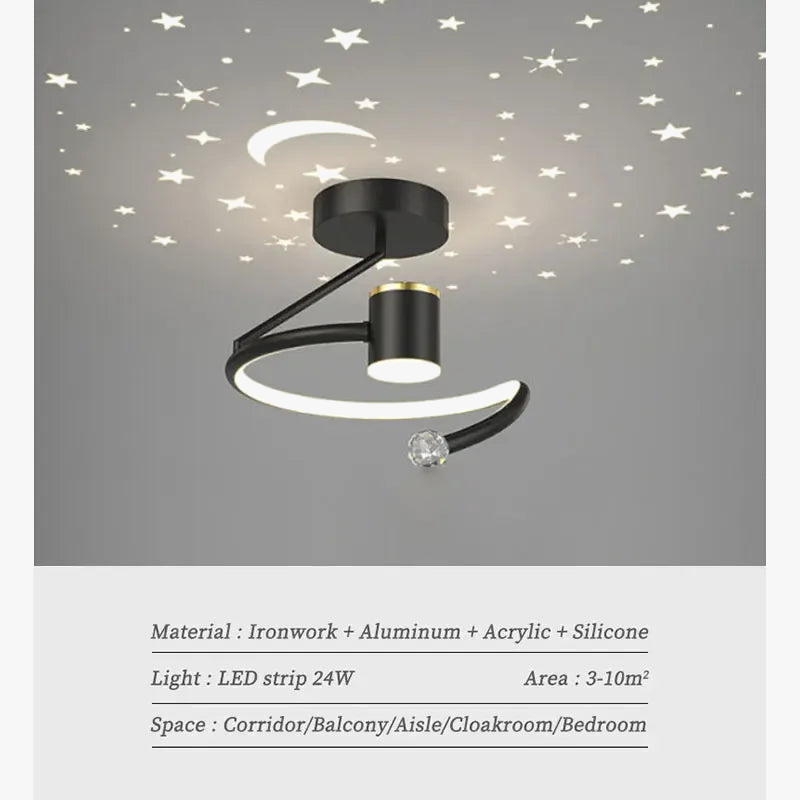 Plafonnier led minimaliste ciel étoilé éclairage intérieur