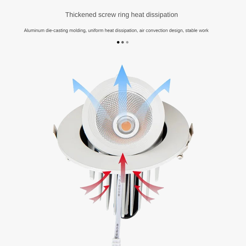 lampe de projecteur circulaire à led moderne avec interrupteur trompe déléphant