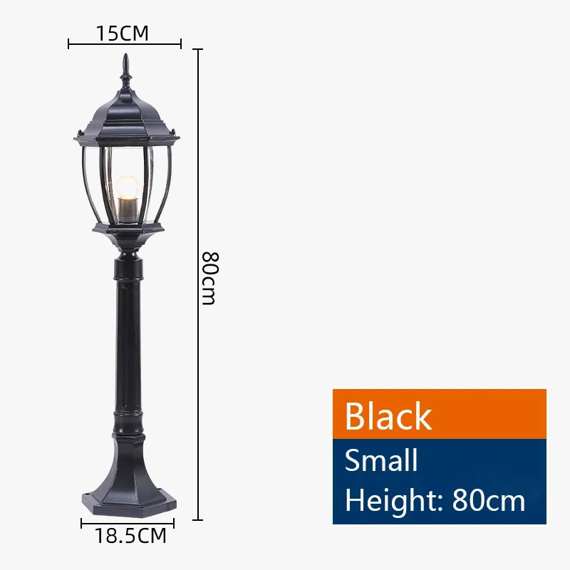 lampe de rue décorative étanche pour extérieur jardin parc villa
