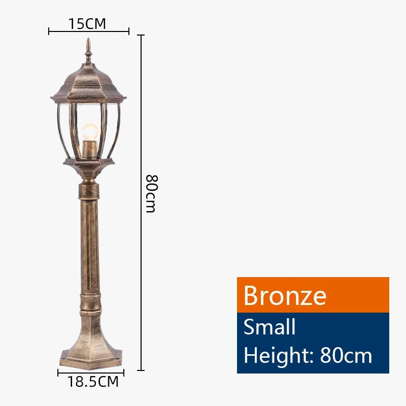 lampe de rue décorative étanche pour extérieur jardin parc villa