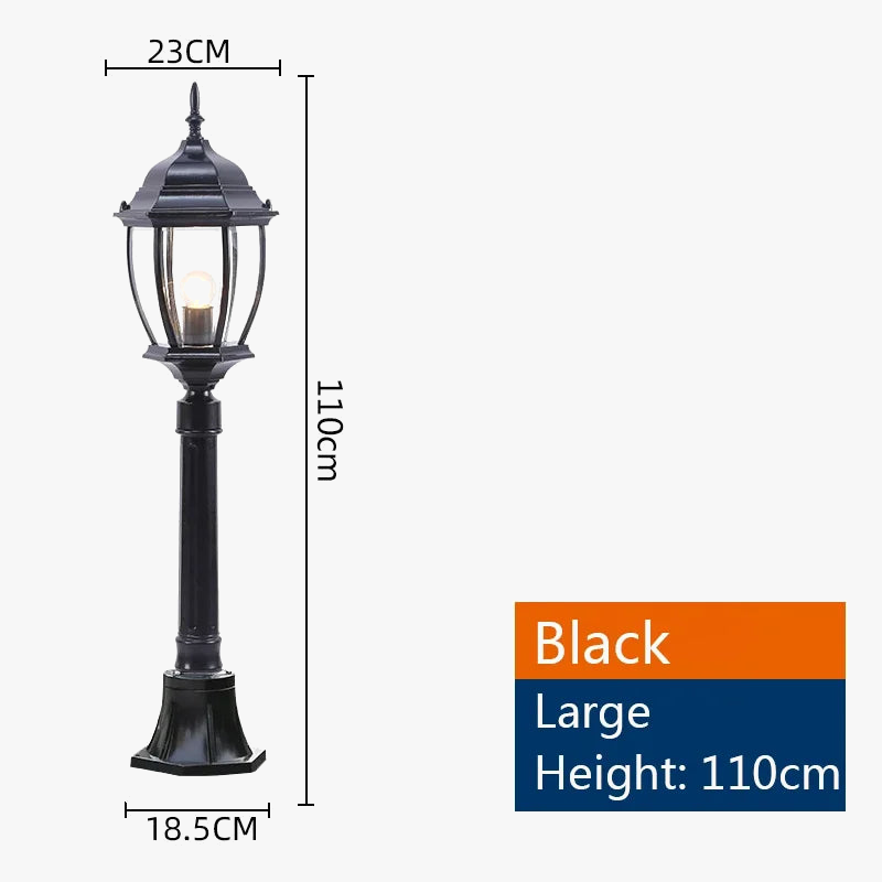 lampe de rue décorative étanche pour extérieur jardin parc villa