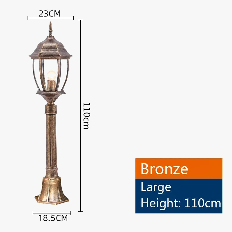 lampe de rue décorative étanche pour extérieur jardin parc villa