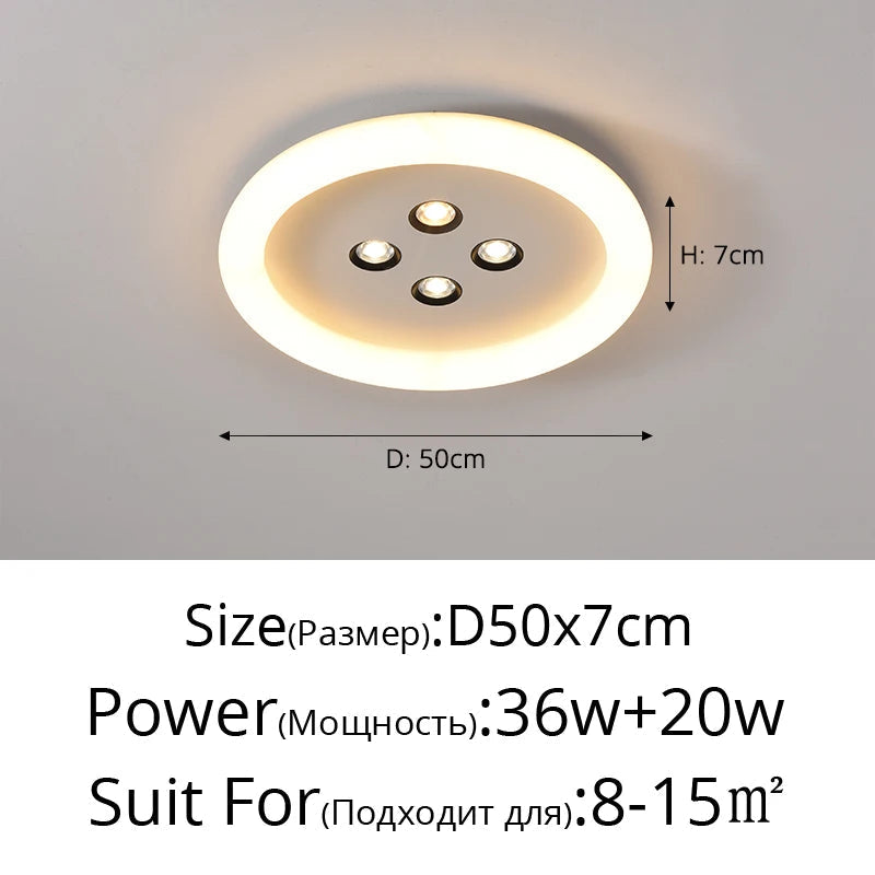 lampe de salon nordique led ronde simple et moderne