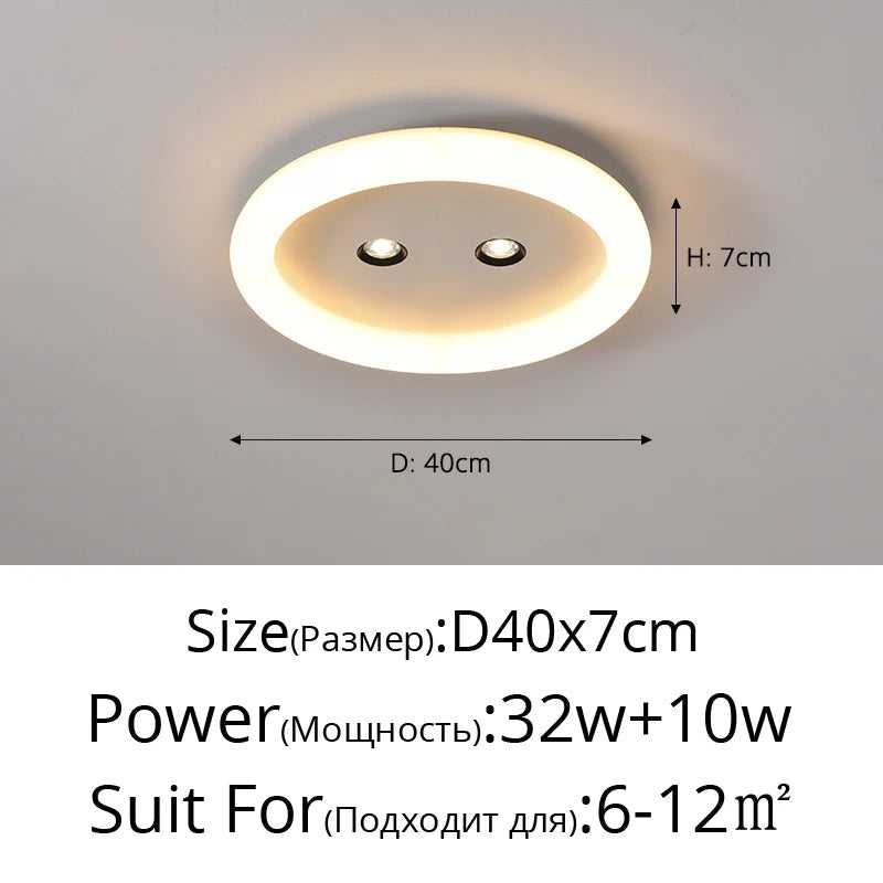 lampe de salon nordique led ronde simple et moderne