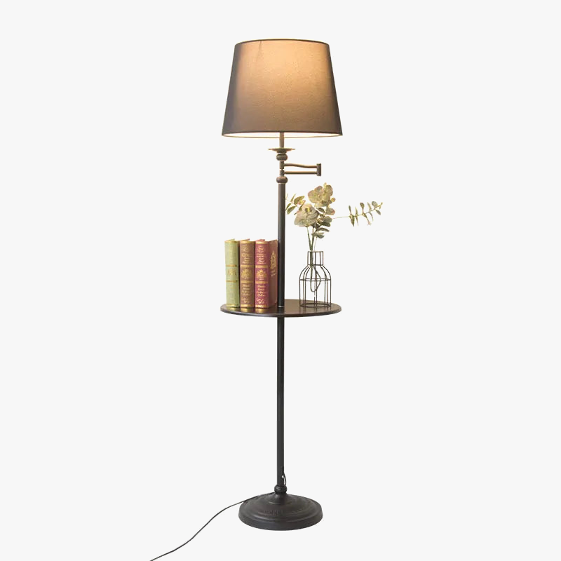 lampe de sol en bois style américain pour décoration intérieure