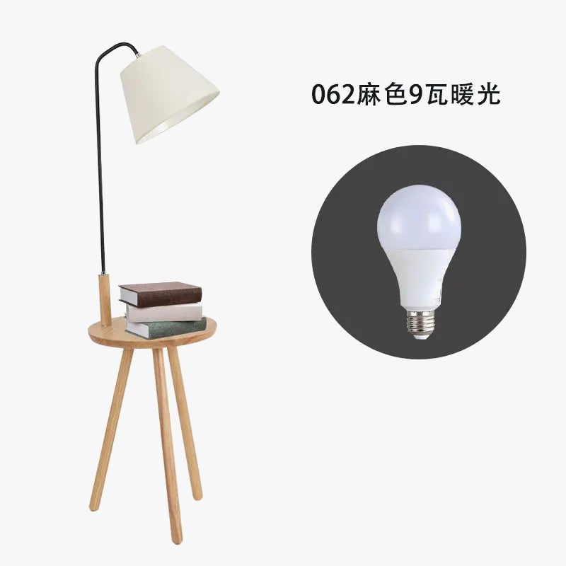 lampe de sol en bois style américain pour décoration intérieure