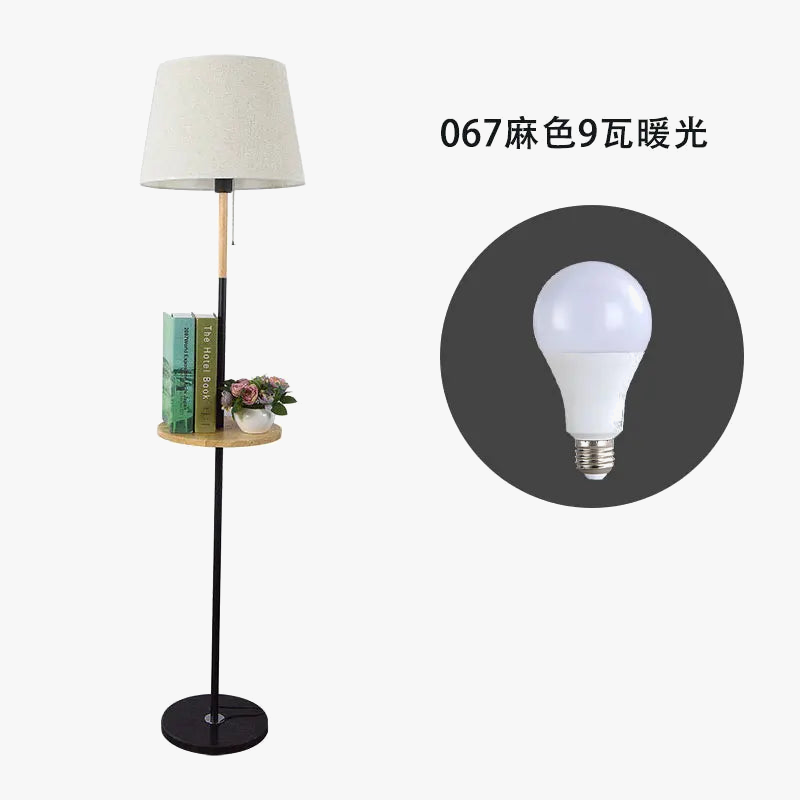 lampe de sol en bois style américain pour décoration intérieure