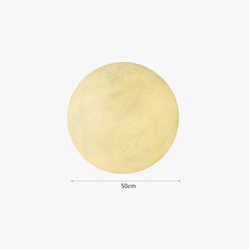 lampe de sol en forme de lune pour décoration intérieure esthétique