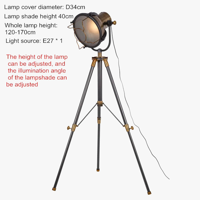 lampe de sol rétro industrielle pour café bureau et bar