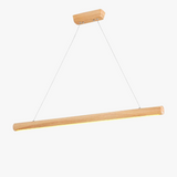 lampe de suspension ronde en bois massif nordique avec led