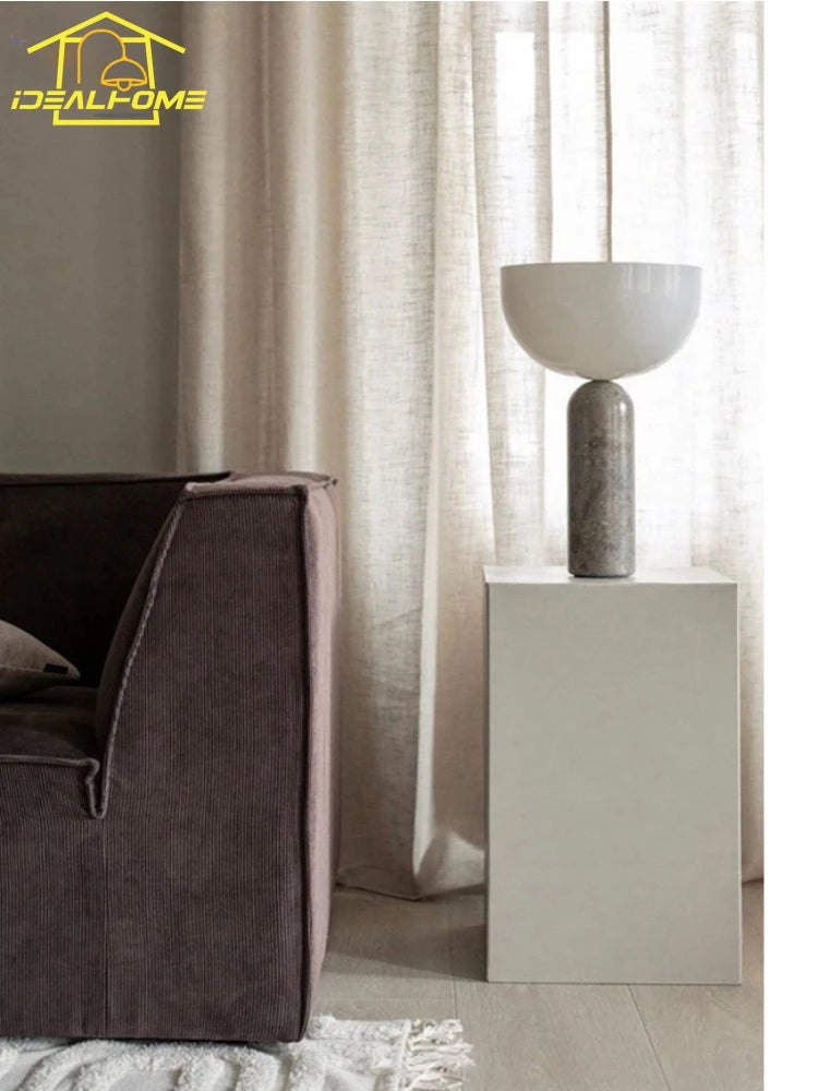 lampe de table champignon design danois en marbre lumineux minimaliste