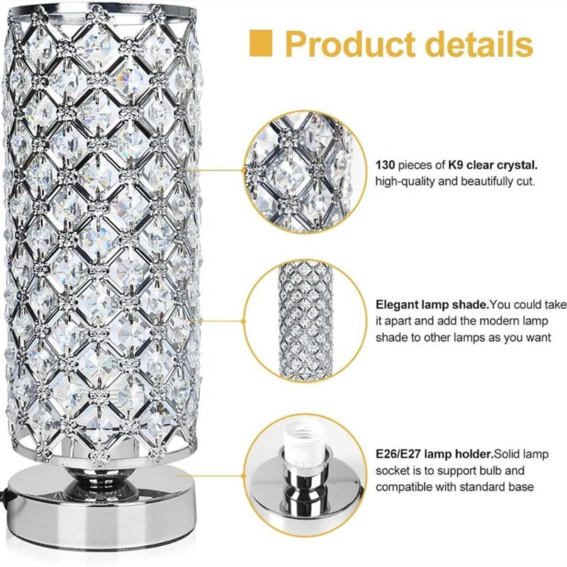 lampe de table en cristal décorative pour intérieur élégant