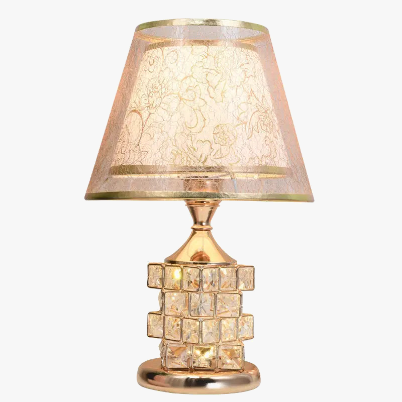 lampe de table en cristal moderne pour décoration intérieure élégante