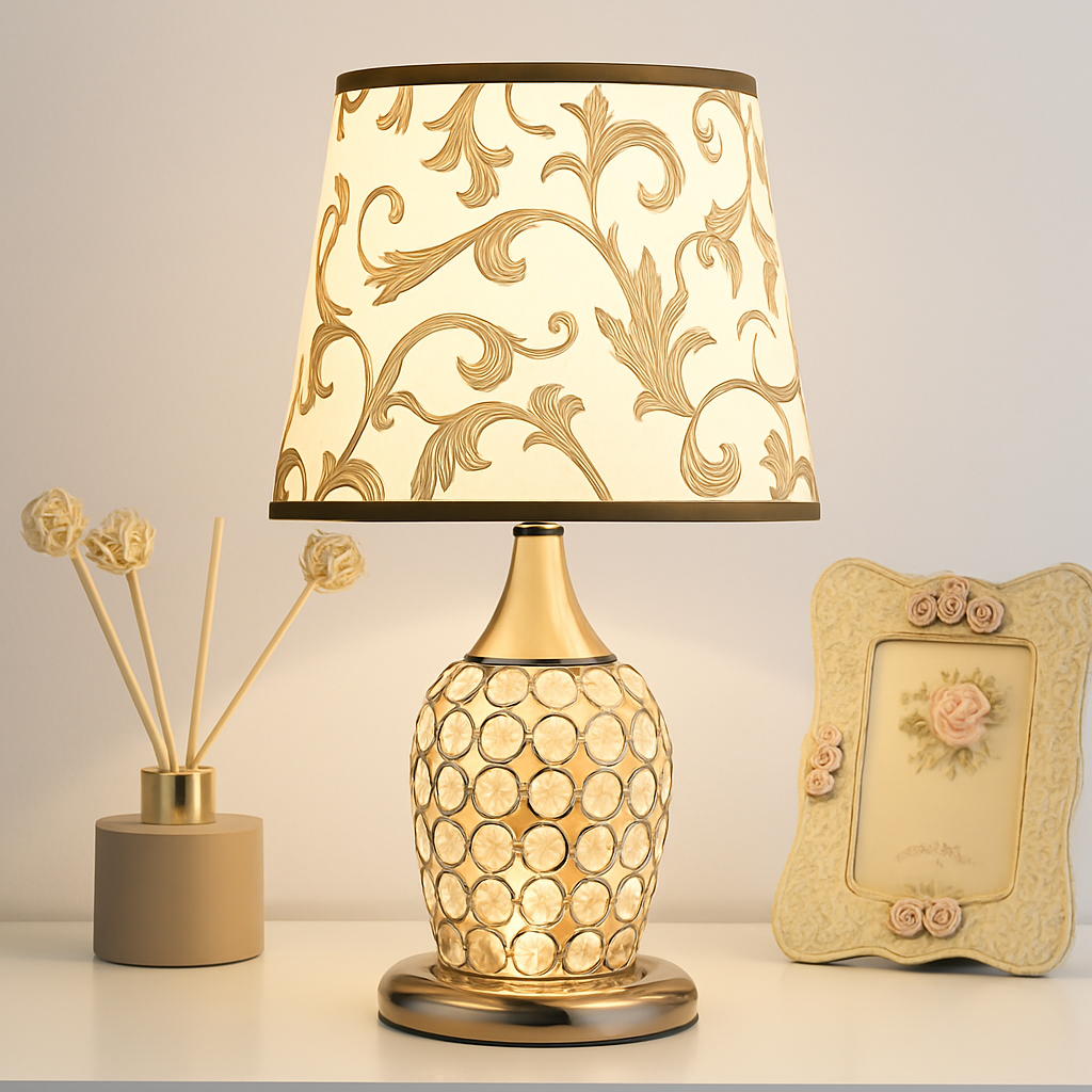 lampe de table en cristal style européen moderne et créatif