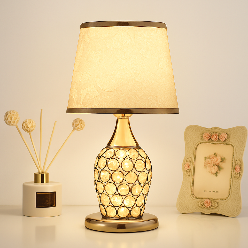 lampe de table en cristal style européen moderne et romantique