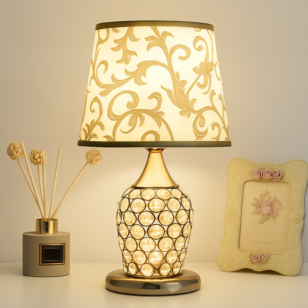 lampe de table en cristal style européen moderne et romantique