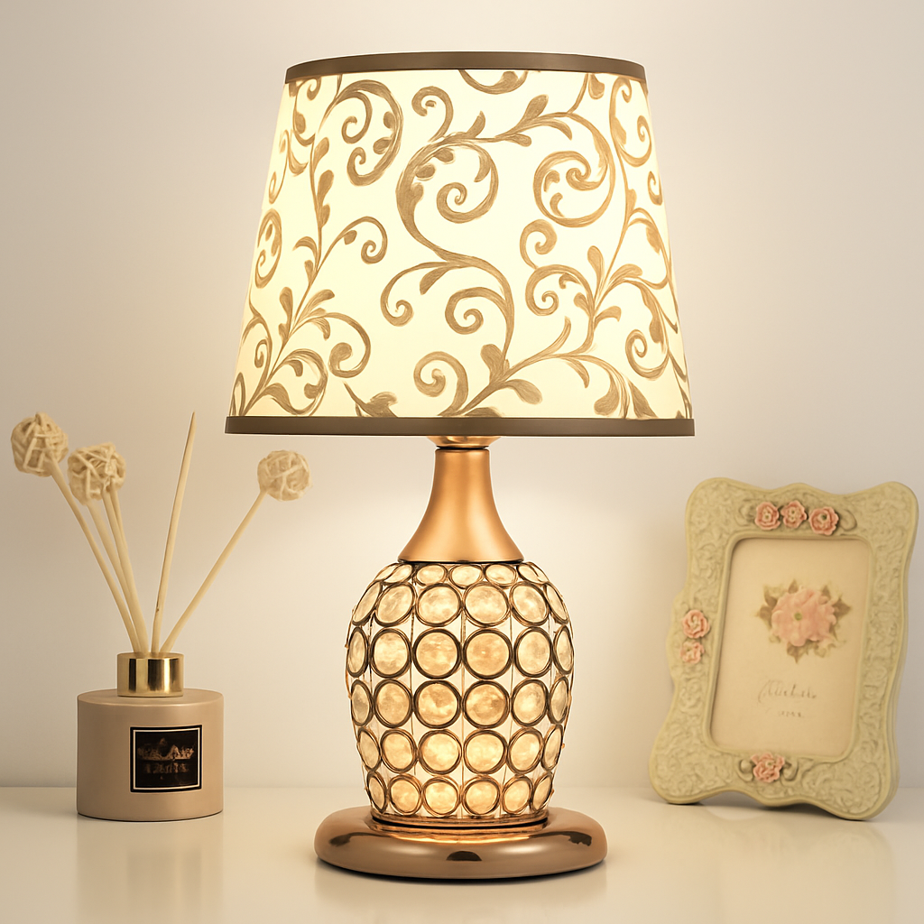 lampe de table en cristal style européen moderne et romantique