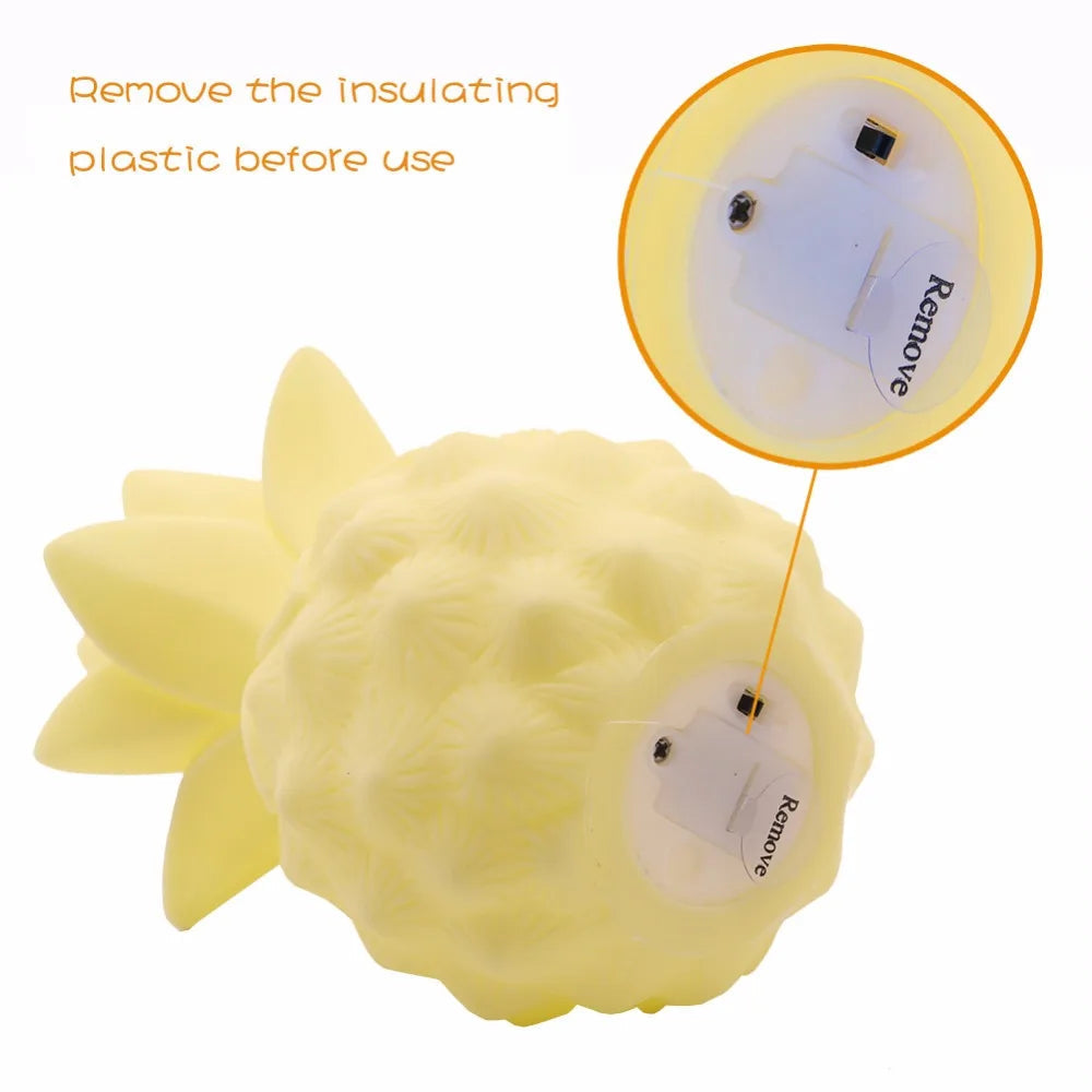 lampe de table led en silicone souple forme ananas