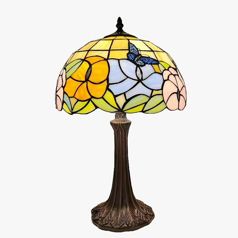 lampe de table papillon style tiffany pour décoration et cadeau