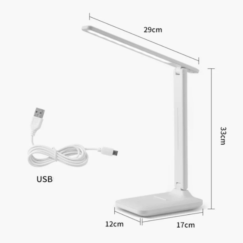 Lampe de Table pliable Led lampe de bureau 3 types réglable en continu tactile chevet lecture Protection des yeux veilleuse USB rechargeable