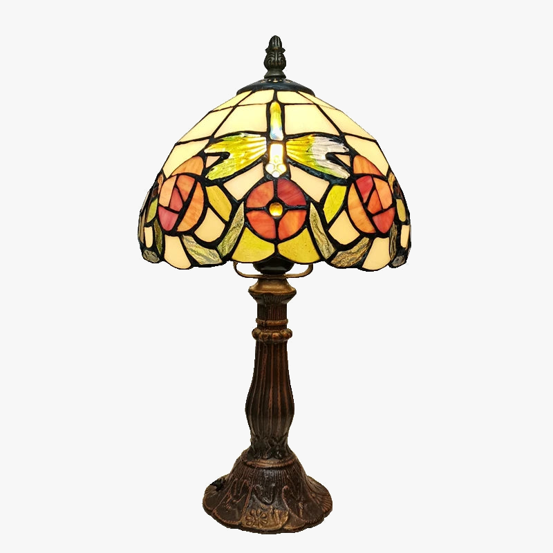 lampe de table style américain en verre teinté pour intérieur décoratif