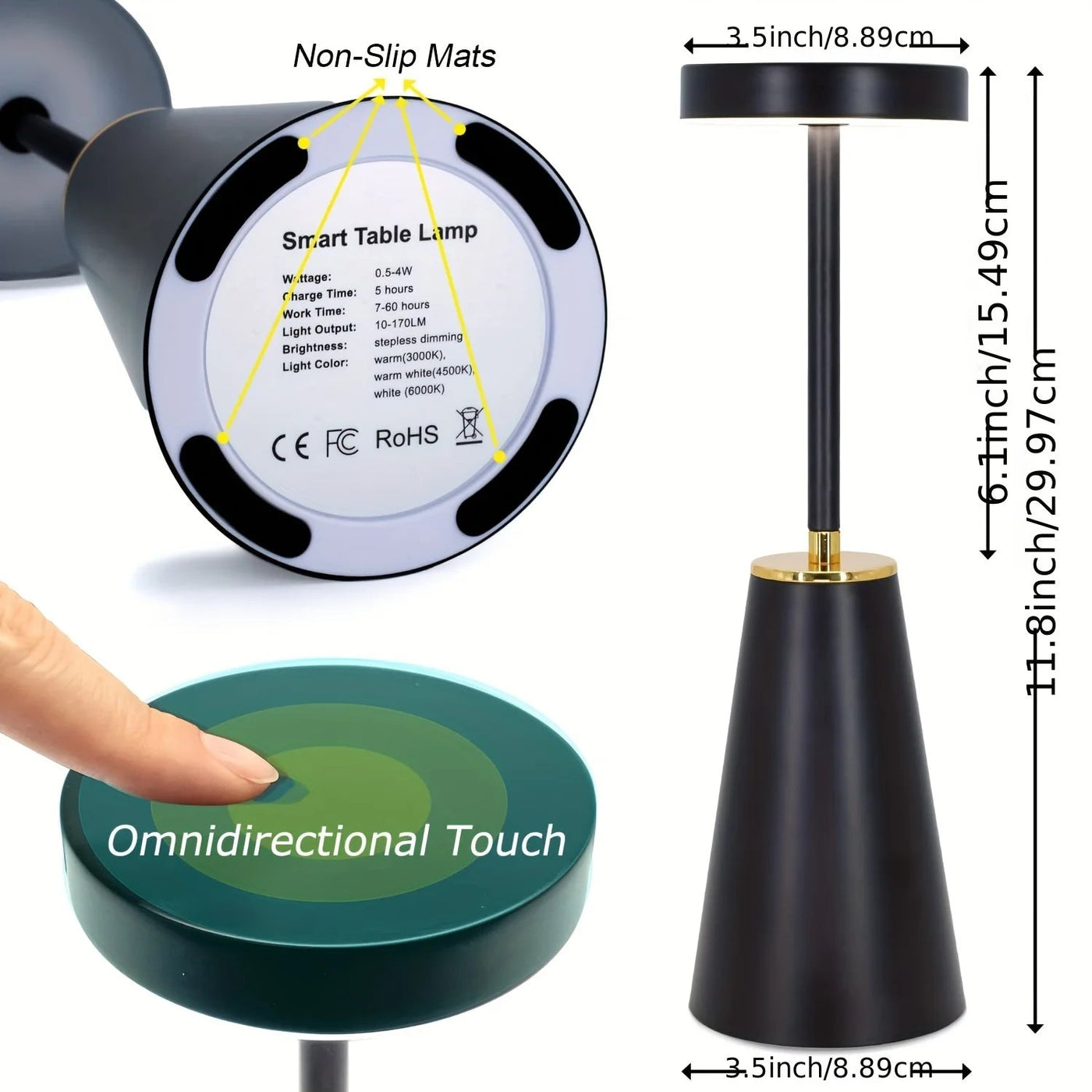 Lampe de Table tactile sans fil