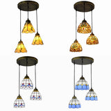 lampe de table tiffany moderne trois niveaux éclairage dôme décoratif