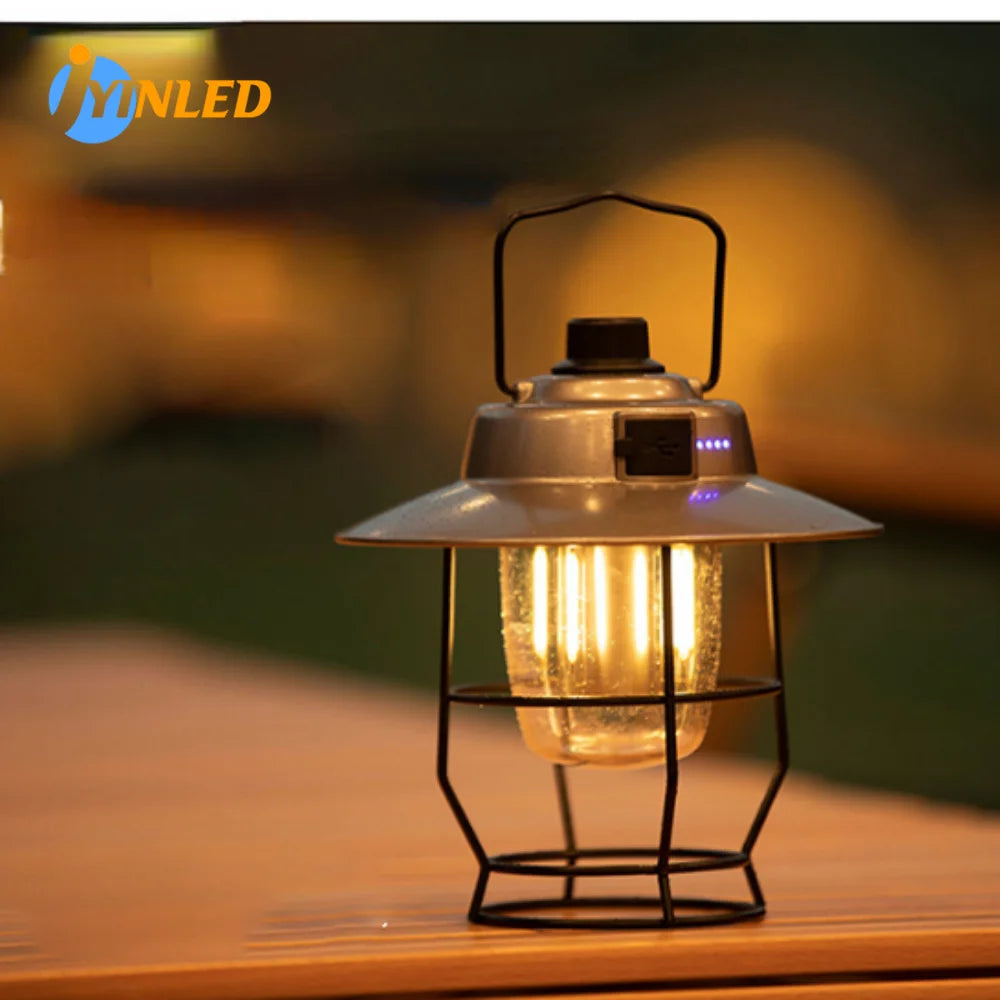 lampe de tente rétro portable pour camping et randonnée