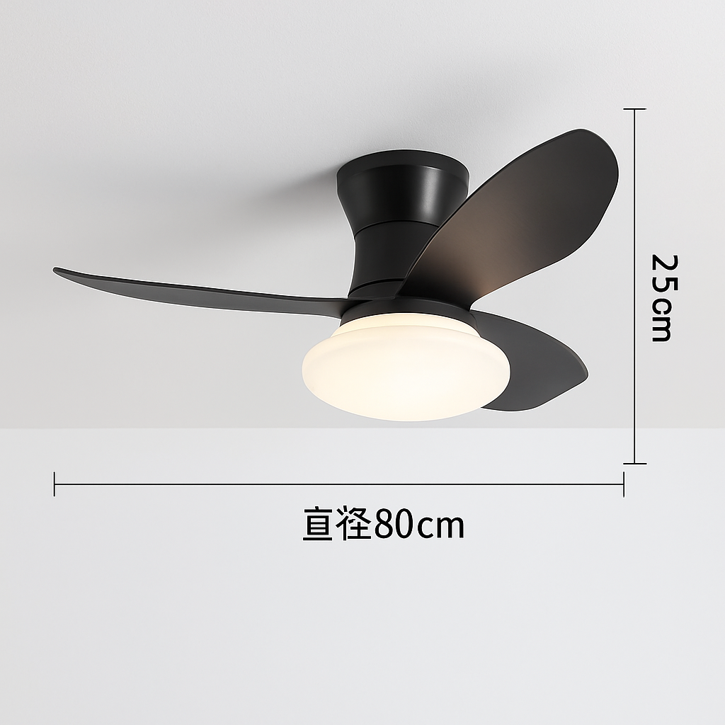 lampe de ventilateur nordique silencieuse et moderne pour restaurant