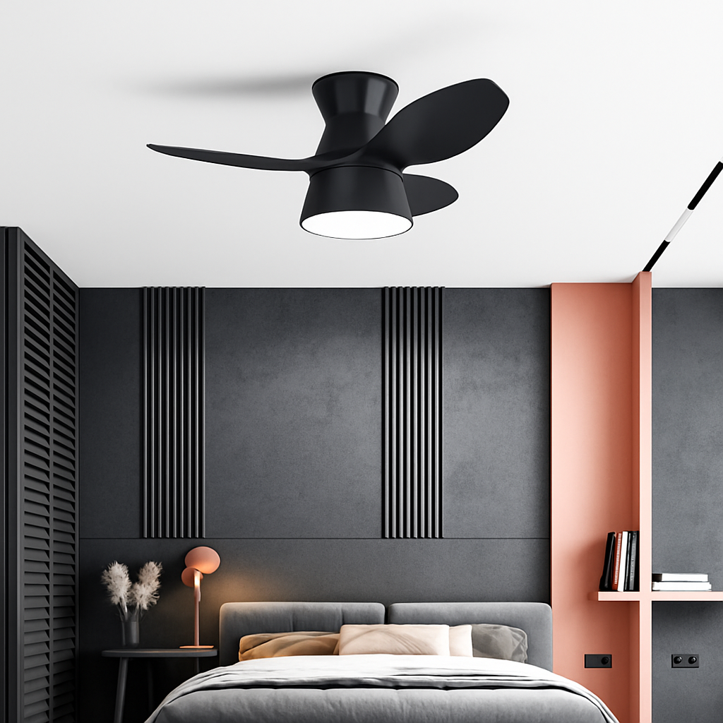 lampe de ventilateur nordique silencieuse et moderne pour restaurant