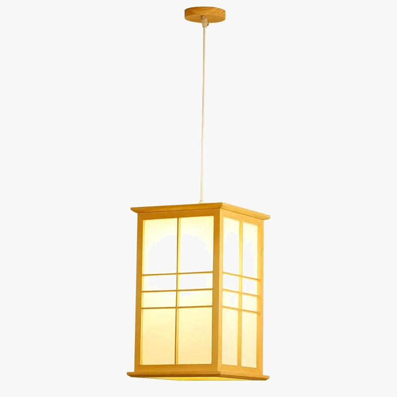lampe en bois décorative pour restaurant bar et yoga