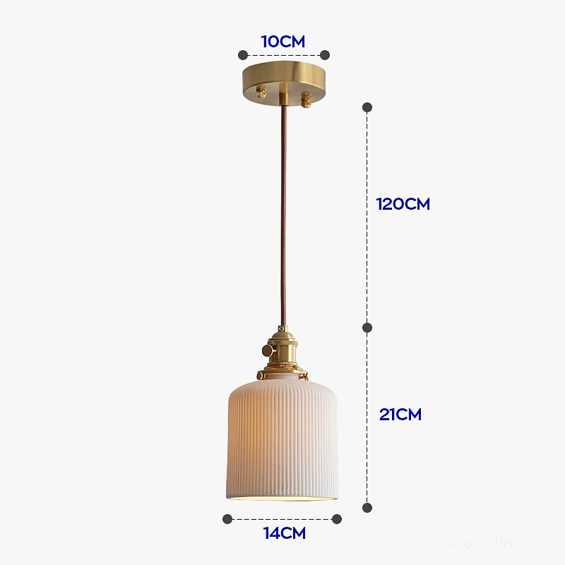 lampe en céramique style japonais pour restaurant et bar