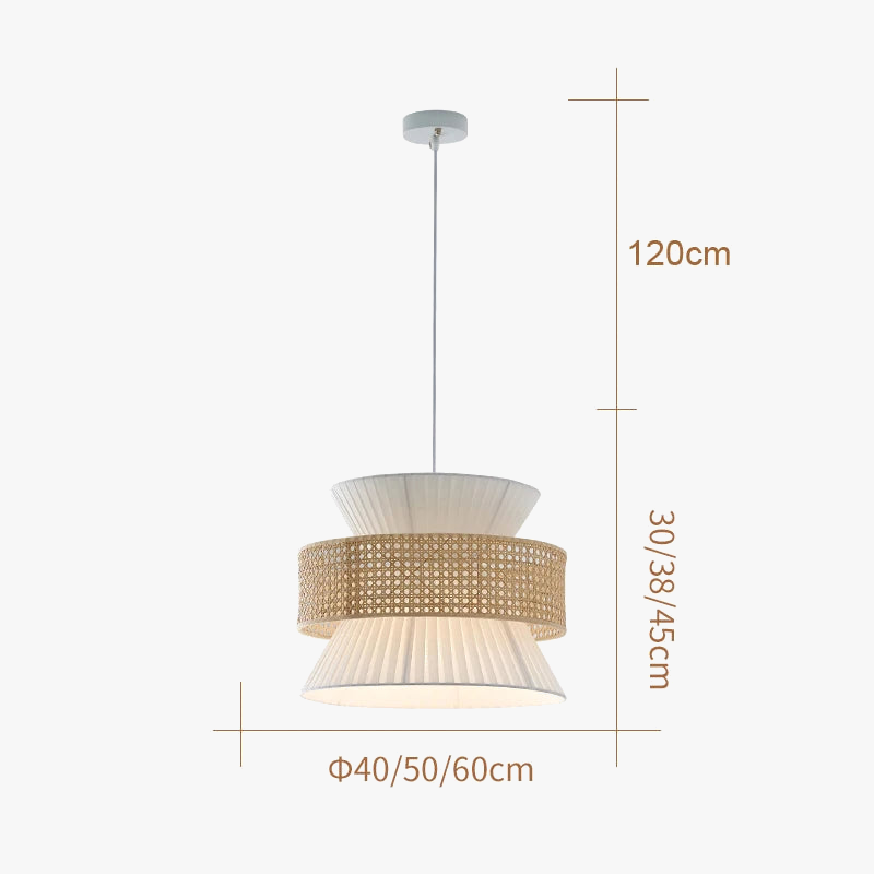 Lampe en rotin japonais Wabi Sabi