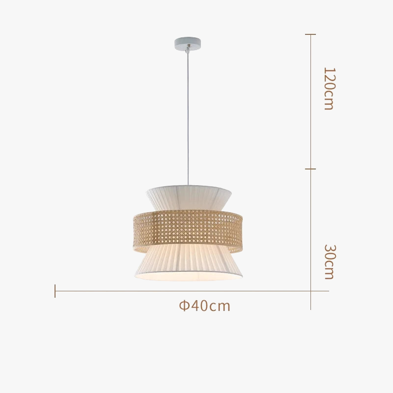 Lampe en rotin japonais Wabi Sabi