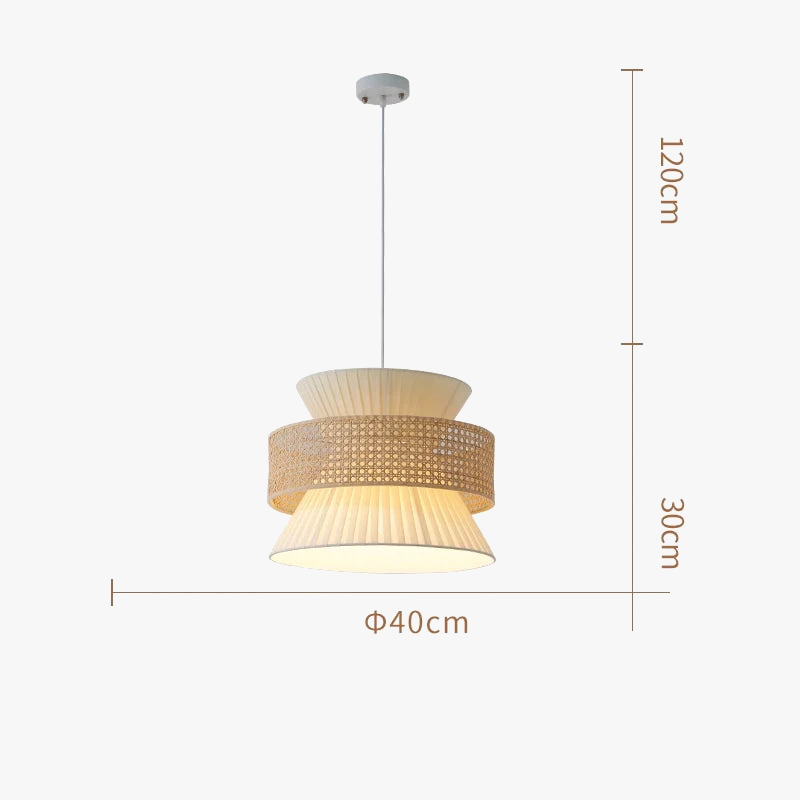 Lampe en rotin japonais Wabi Sabi