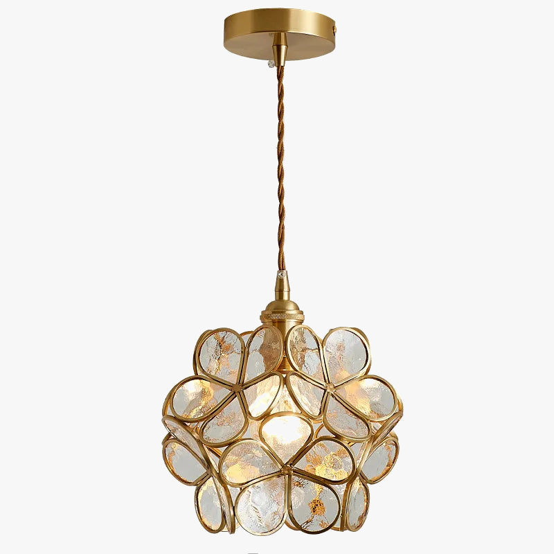 lampe en verre nordique ins chaude avec cuivre