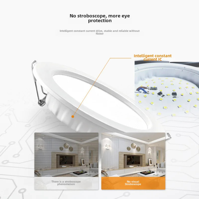 lampe encastrée ultra-mince à led personnalisable anti-éblouissement